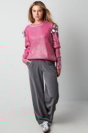 pull à paillettes scintillantes - noir et couleur or h5 Image6